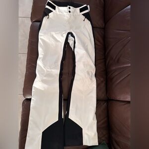 Women's Black and White Flare snow Pants